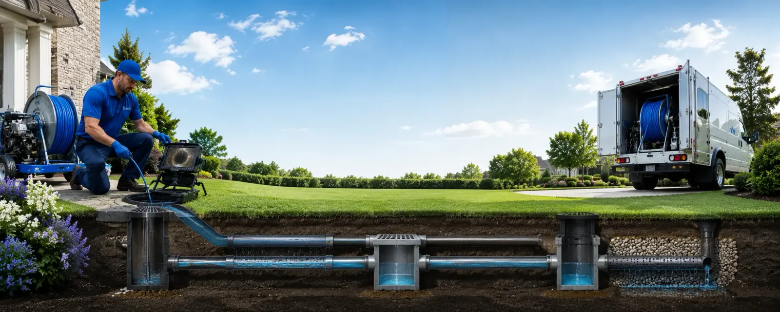 Outdoor drain cleaning information for Mystic, CT
